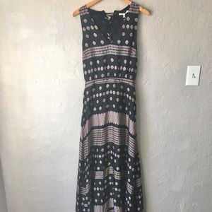 NWT Long Black Dress with open back - medium